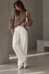 SimpliCity Sweter Ivo z kaszmirem mokka 3.webp