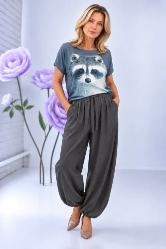 ISCRA  Spodnie pumpy ciemny szary 2.webp