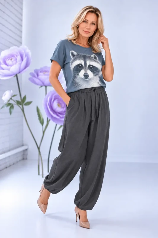 ISCRA  Spodnie pumpy ciemny szary 3.webp