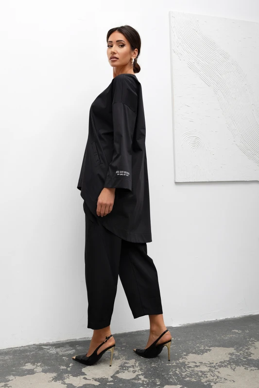 mco koszula damska oversized henley tunic czarny 4.jpg