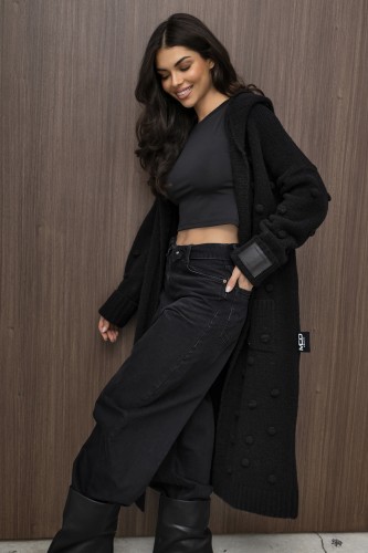 mco damski sweter pom pom czarny 1.jpg