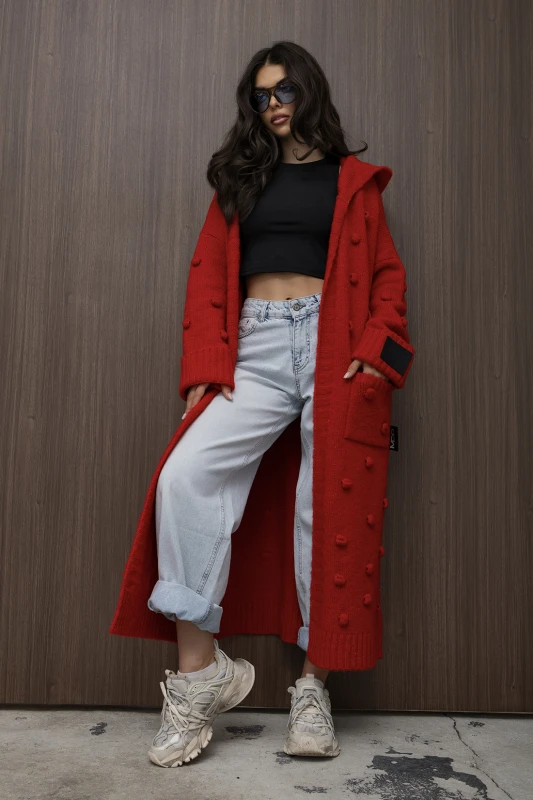 mco damski sweter pom pom czerwony 2.jpg