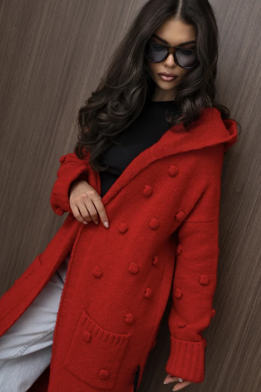mco damski sweter pom pom czerwony 4.jpg