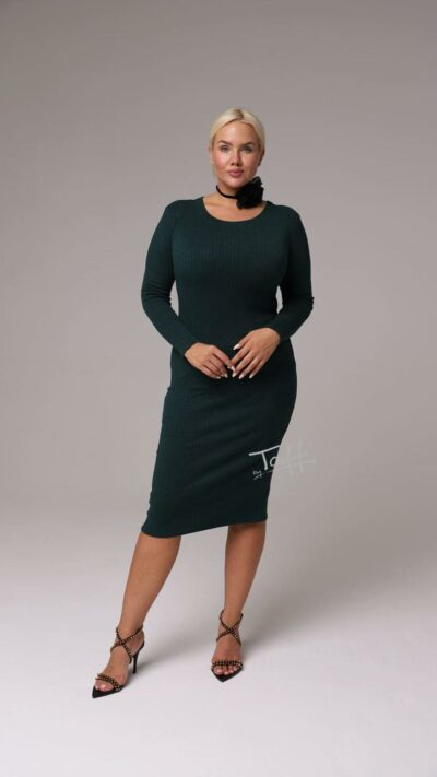 TAFFI sukienka MARGO butelkowa zieleń