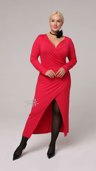 TAFFI sukienka BARDOT malina