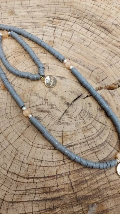 CARMEL komplet biżuterii BALI szary