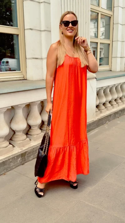 CARMEL sukienka VINTAGE (pomarańczowa)