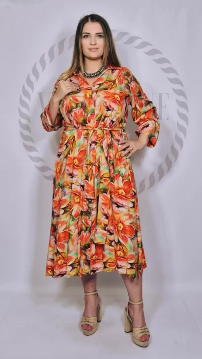 SASHA FERRANO Sukienka EVITA (koral)