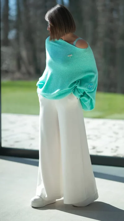 BASTET sweterek asymetryczny (turkus)