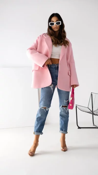 MISS CITY OFFICIAL Marynarka Smile (różowy)