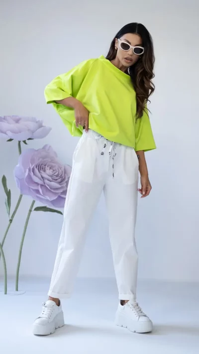 MISS CITY OFFICIAL T-shirt Kimono (jasno zielony)