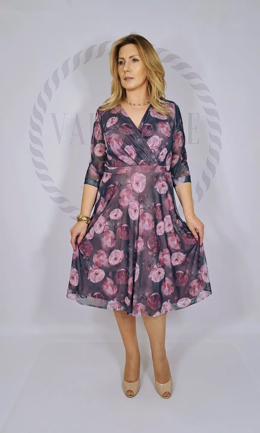 ohana sukienka lady siatka purpurowe magnolie 1