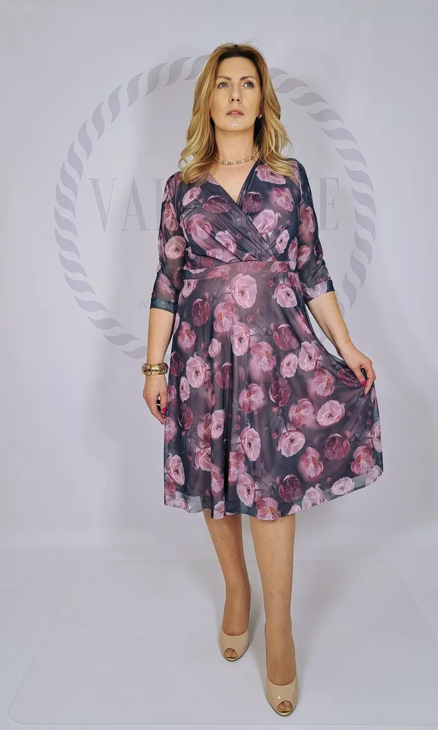 ohana sukienka lady siatka purpurowe magnolie 5