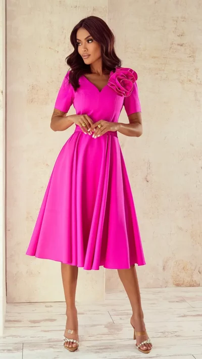 ELIZABETH Sukienka Ruby (fuksja)