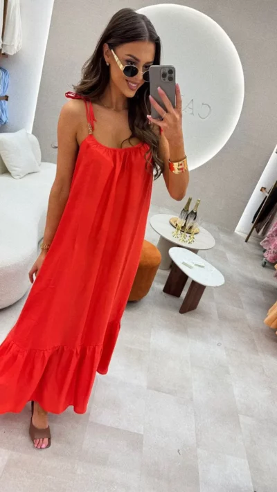 CARMEL sukienka VINTAGE (pomarańczowa)