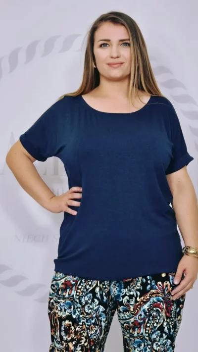 Bluzka "basic" wiskoza (granat)