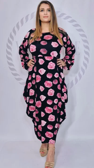 Sukienka wiskozowa maxi ISCRA (Rosa)