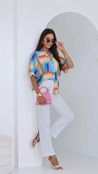 J.B. BOROWIECKI Bluzka IVY prostokąty