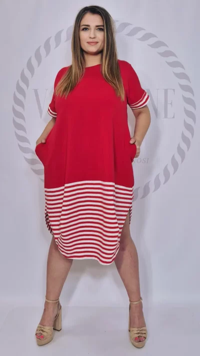 SASHA FERRANO sukienka jajko MARINE czerwona