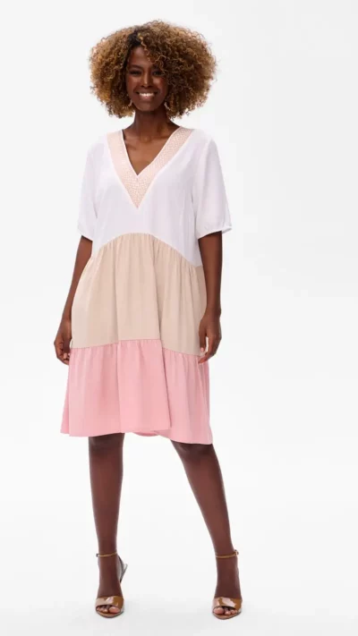 Blue Shadow Sukienka EDIN (ecru róż beż)