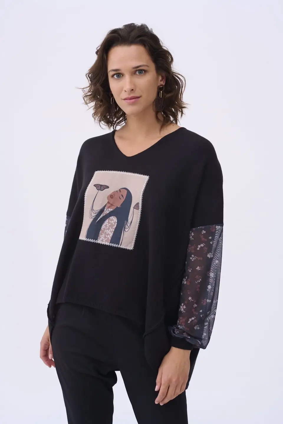 blue shadow Sweter balance czarny 1