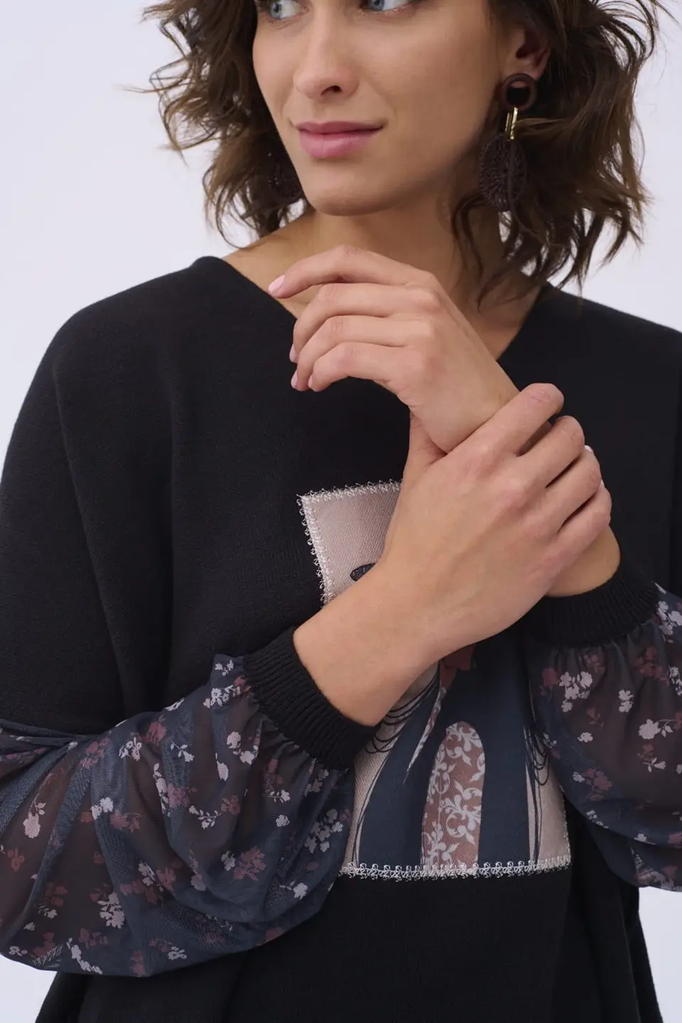 blue shadow Sweter balance czarny 2