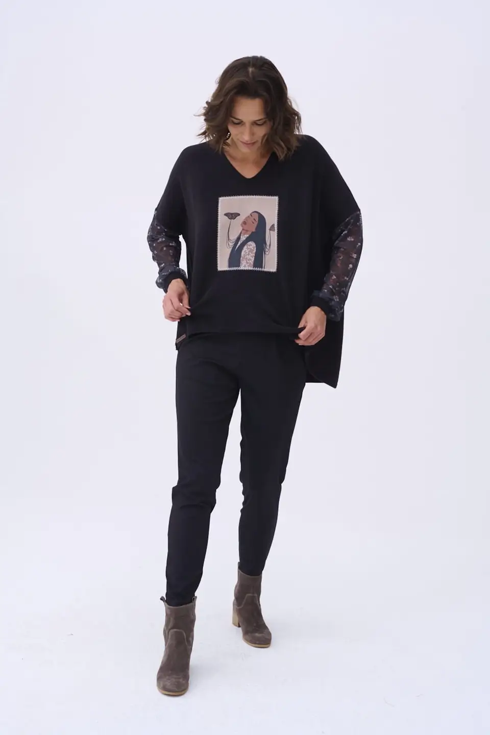 blue shadow Sweter balance czarny 8