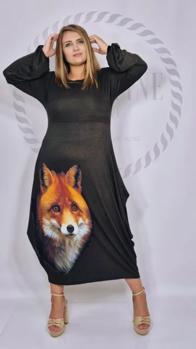 ISCRA Sukienka wiskozowa Fox (czekolada)