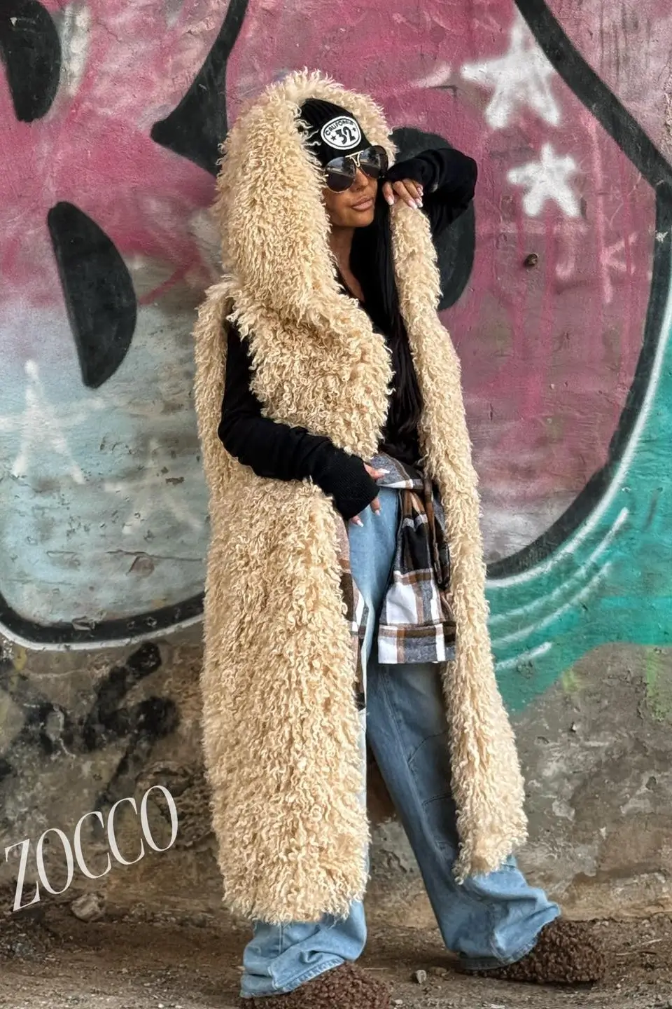 zocco kamizelka futrzana ecru 2