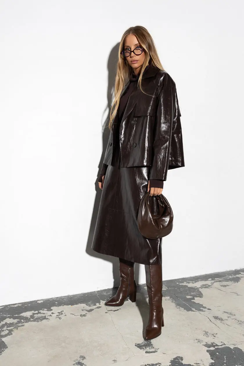 carmel kurtka lunara czekolada 3