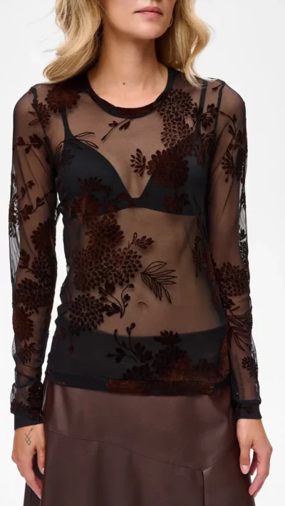 Blue Shadow Bluzka Damska Rea (czekolada)