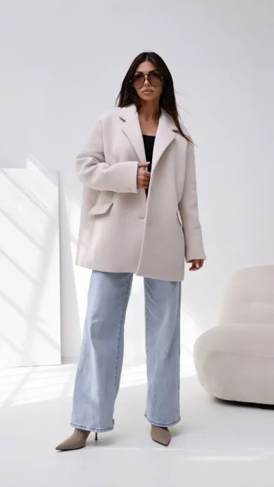 MISS CITY OFFICIAL Marynarka damska Pocket (beż)