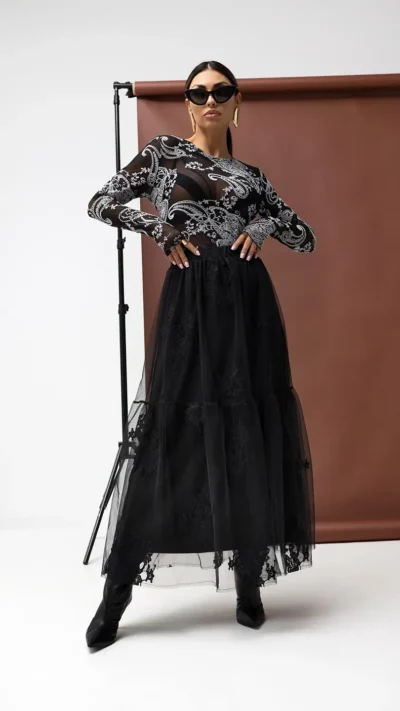 MISS CITY OFFICIAL Spódnica Still Autumn (czarny)