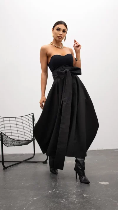 MISS CITY OFFICIAL Spódnica Bow (czarny)