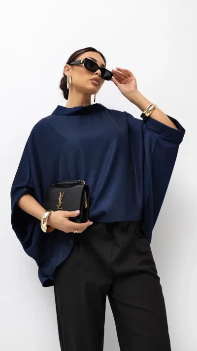 MISS CITY OFFICIAL Damska Bluzka Shine Kimono (granat)