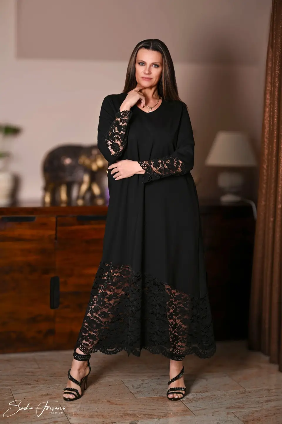 sasha ferrano sukienka gipiura koronka 4