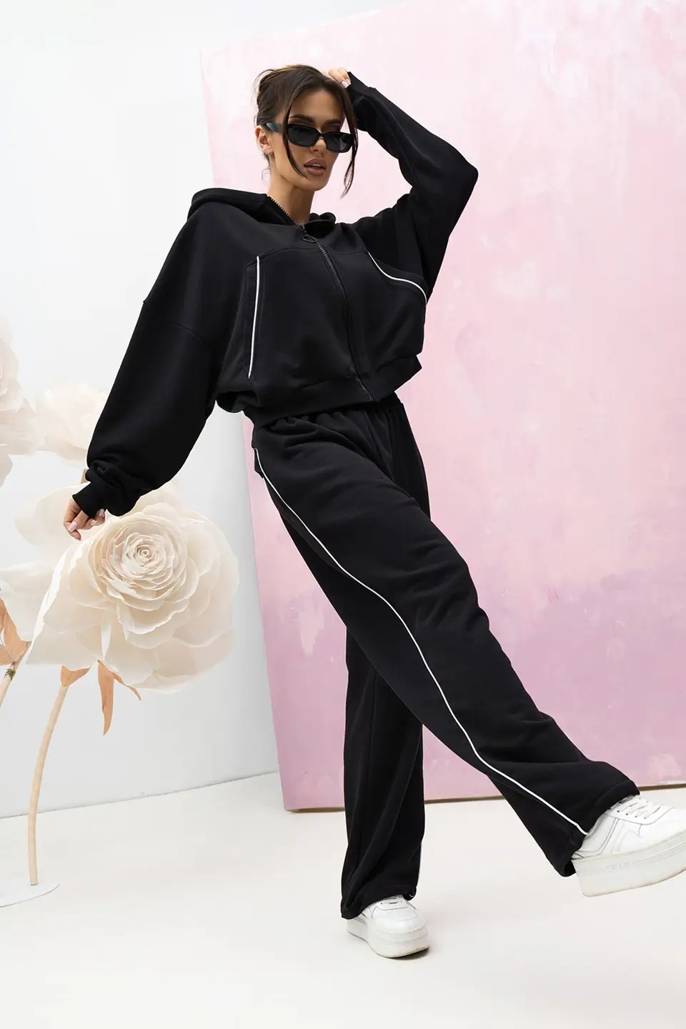 lara fashion dres bawelniany czarny 1