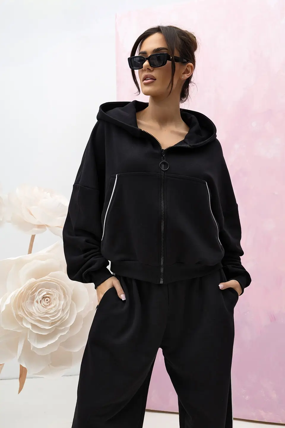 lara fashion dres bawelniany czarny 3