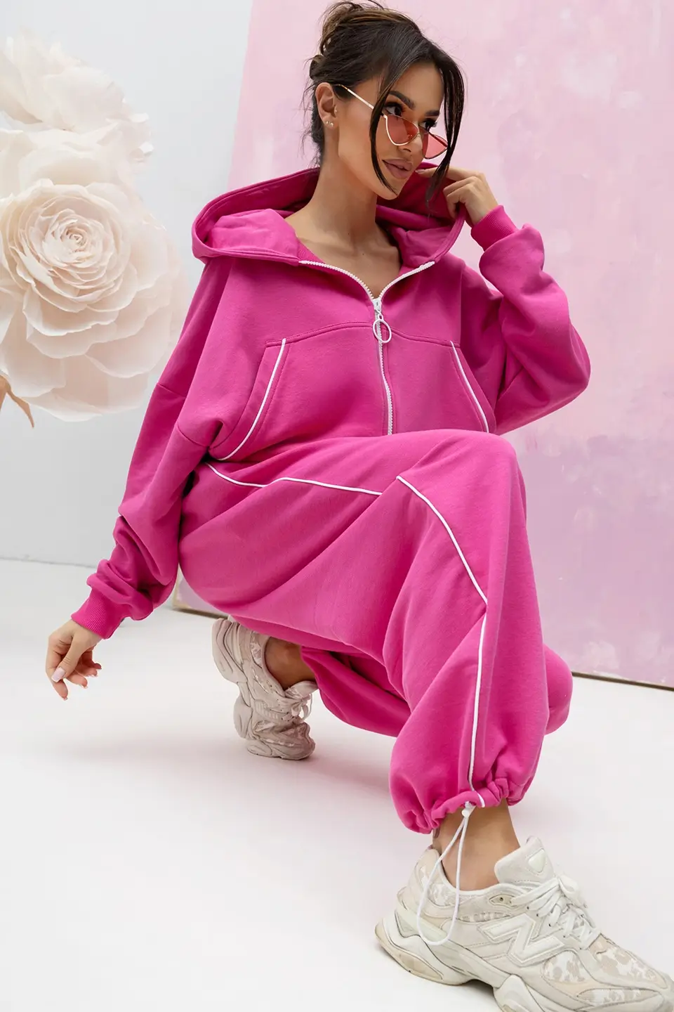 lara fashion dres bawelniany fuksja 1