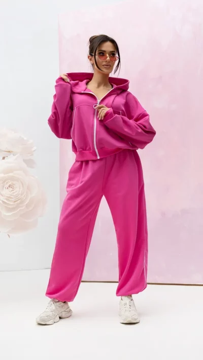 Lara Dres damski bawełniany (fuksja)