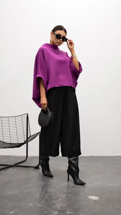 MISS CITY OFFICIAL Bluzka Kimono (fioletowy)