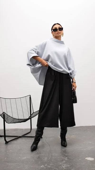 MISS CITY OFFICIAL Bluzka Kimono (jasny szary)