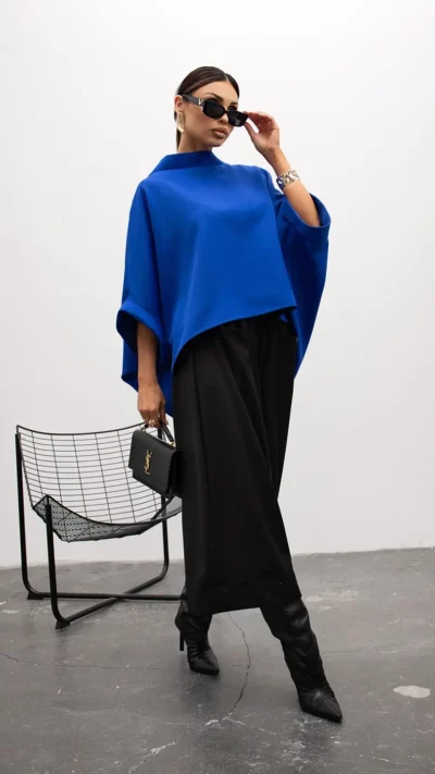 MISS CITY OFFICIAL Bluzka Kimono (niebieski)