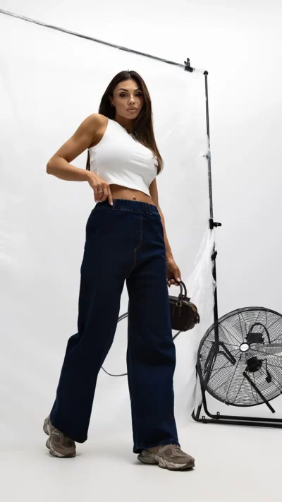 MISS CITY OFFICIAL Damski Top MissFit (biały)