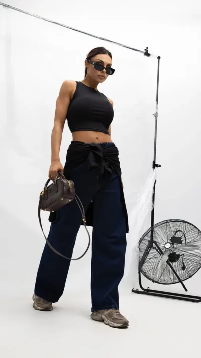 MISS CITY OFFICIAL Damski Top MissFit (czarny)