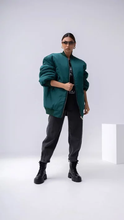 MISS CITY OFFICIAL Kurtka Bombers (zielony)