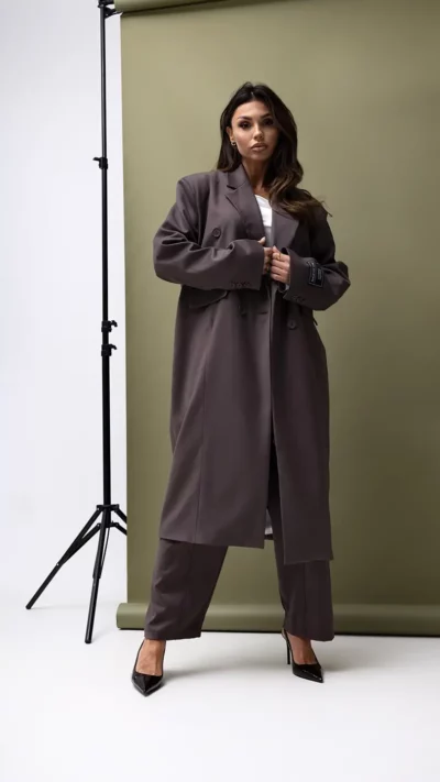 MISS CITY OFFICIAL Damski Płaszcz The Feels (brązowy)