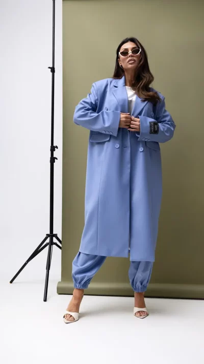 MISS CITY OFFICIAL Damski Płaszcz The Feels (niebieski)