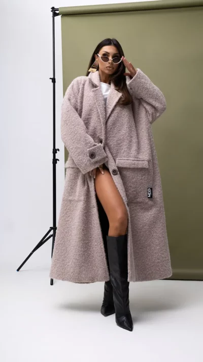 MISS CITY OFFICIAL Damski Płaszcz I Wish (beż)