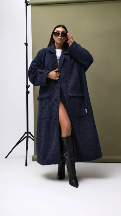 MISS CITY OFFICIAL Damski Płaszcz I Wish (granatowy)